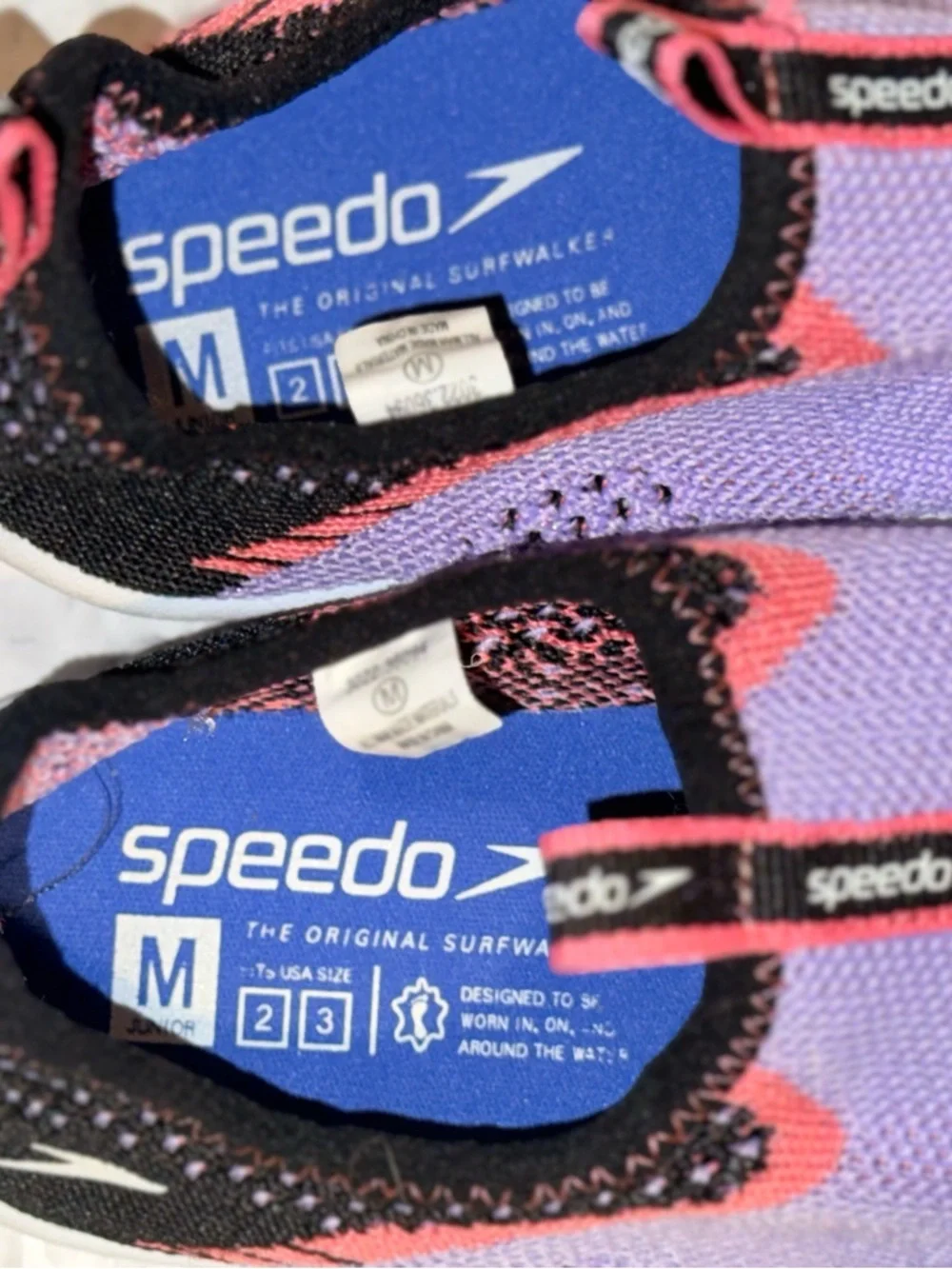 Speedo Junior Girls' Surf Strider Water Shoe, Lavender/Pink 2/3Y